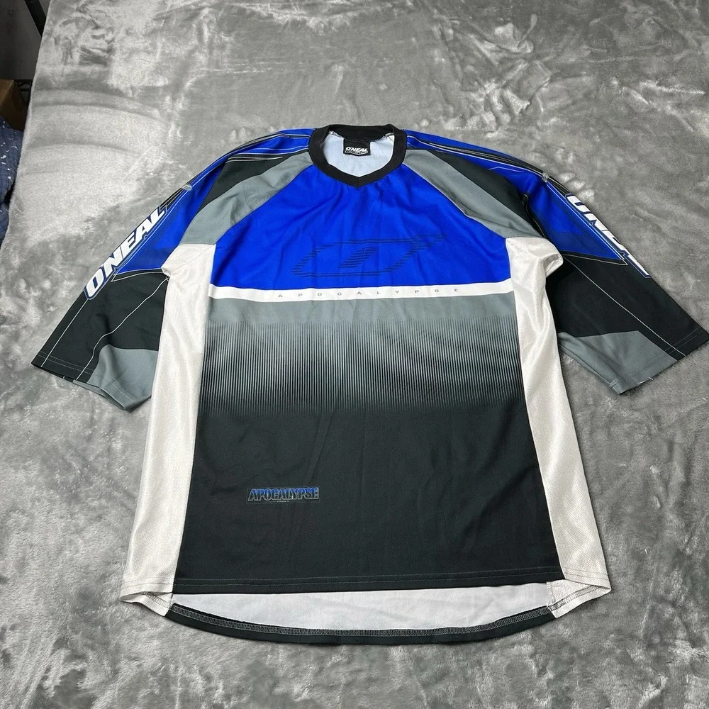 O'Neill Jersey Men Size XXL Apocolypse Motocross Racing Blue Black White